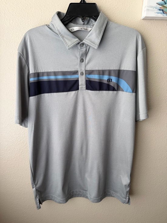 Other - Travis Mathew Men's Large Gray Short Sleeve Polyester Polo Golf Shirt *AS IS